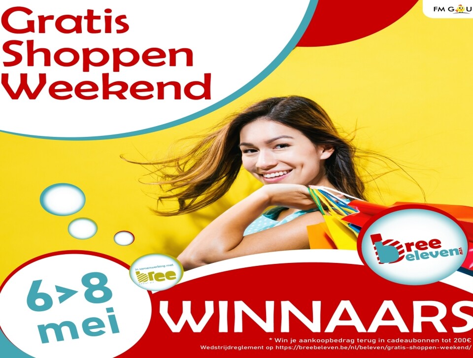 Winnaars Gratis Shoppen Weekend!